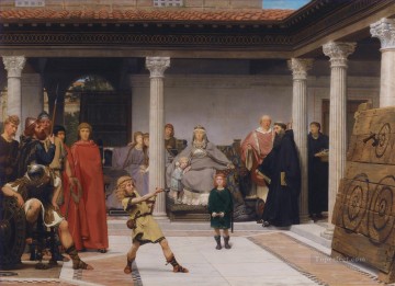 サー・ローレンス・アルマ・タデマ Painting - クローヴィス・ロマンティック卿の子供たちの教育 ローレンス・アルマ・タデマ
